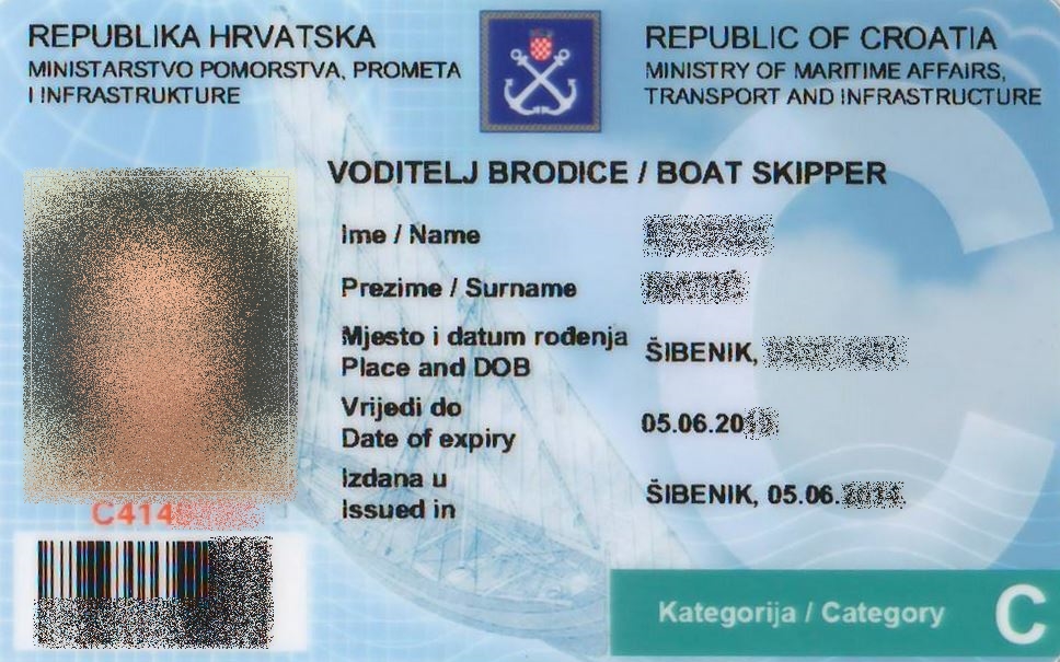 boatskipper c kroatisches küstenpatent gewerblich